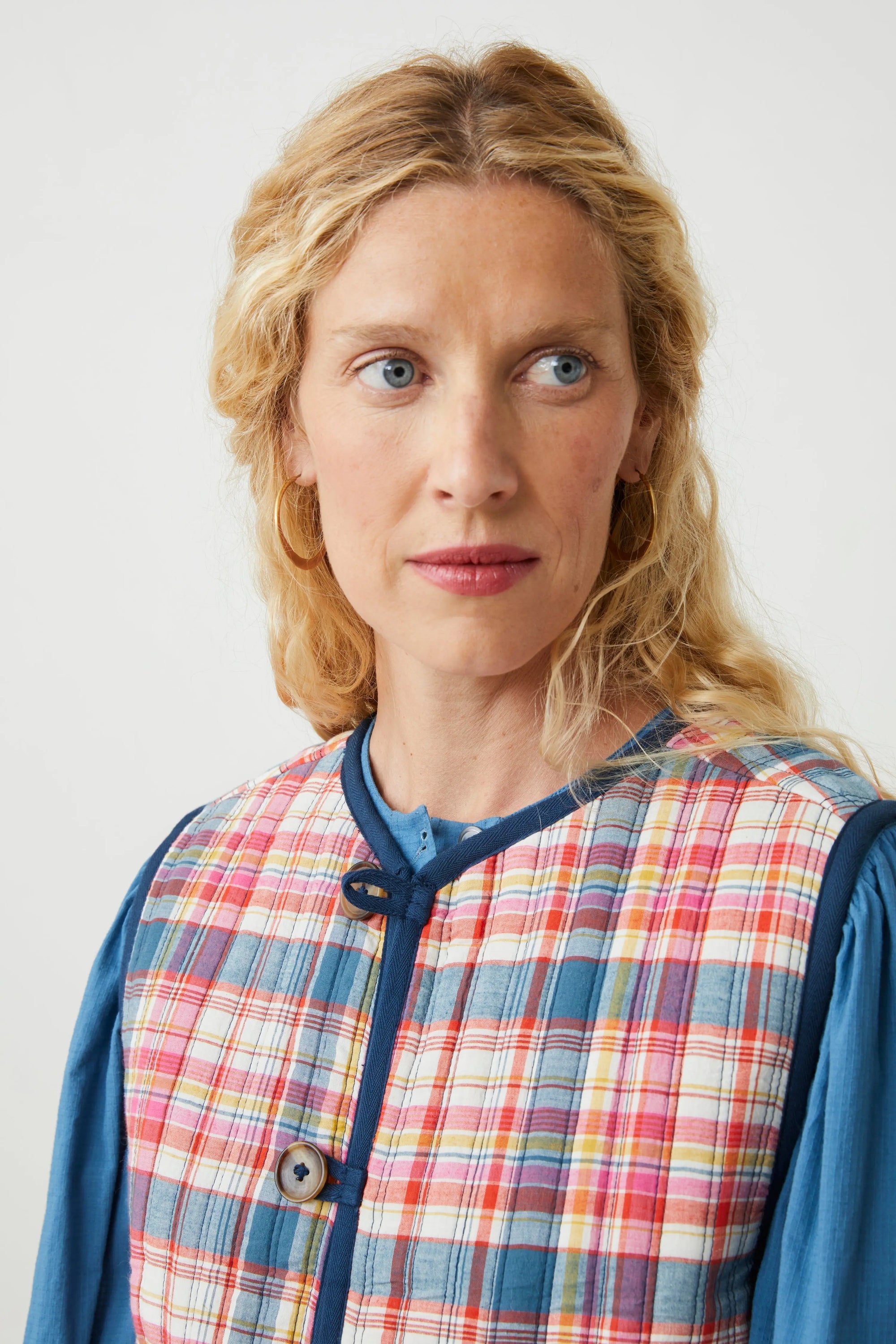 Gilet Annie N°828 Secret Checks Pop Pink