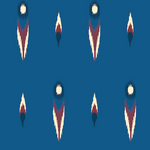 Jupe Paulette N°787 Ikat Blue