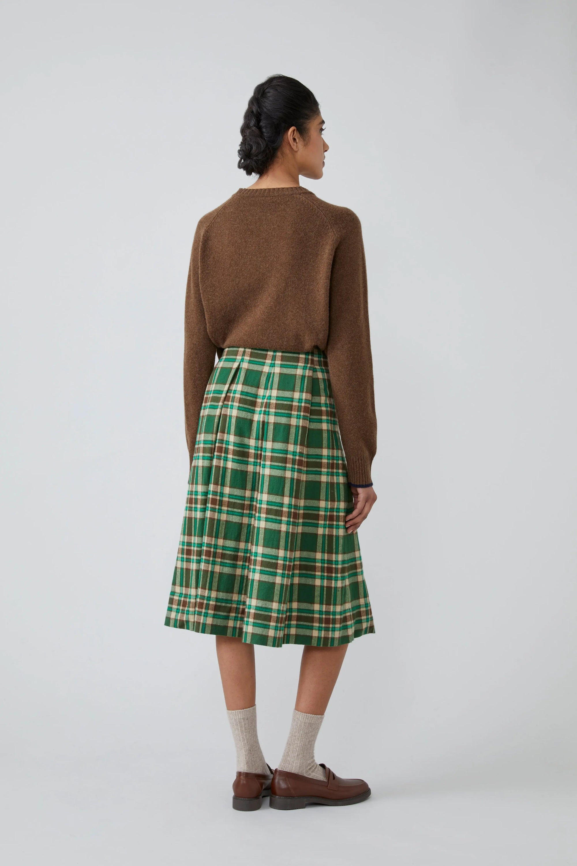 Jupe Jane N°812 Checks Oxford green - Moismont