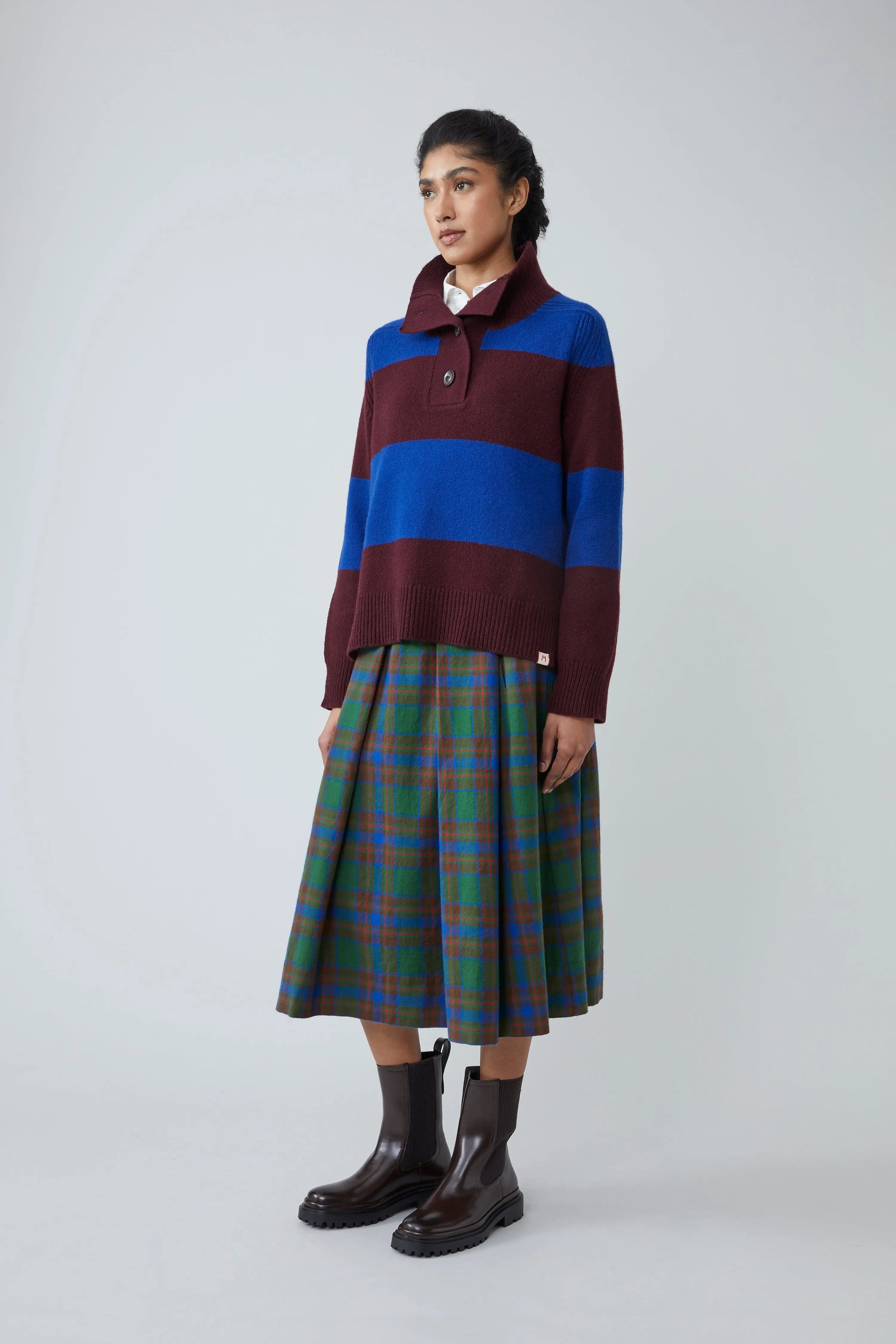 Pull Gregor N°210 Stripes Fig - Moismont