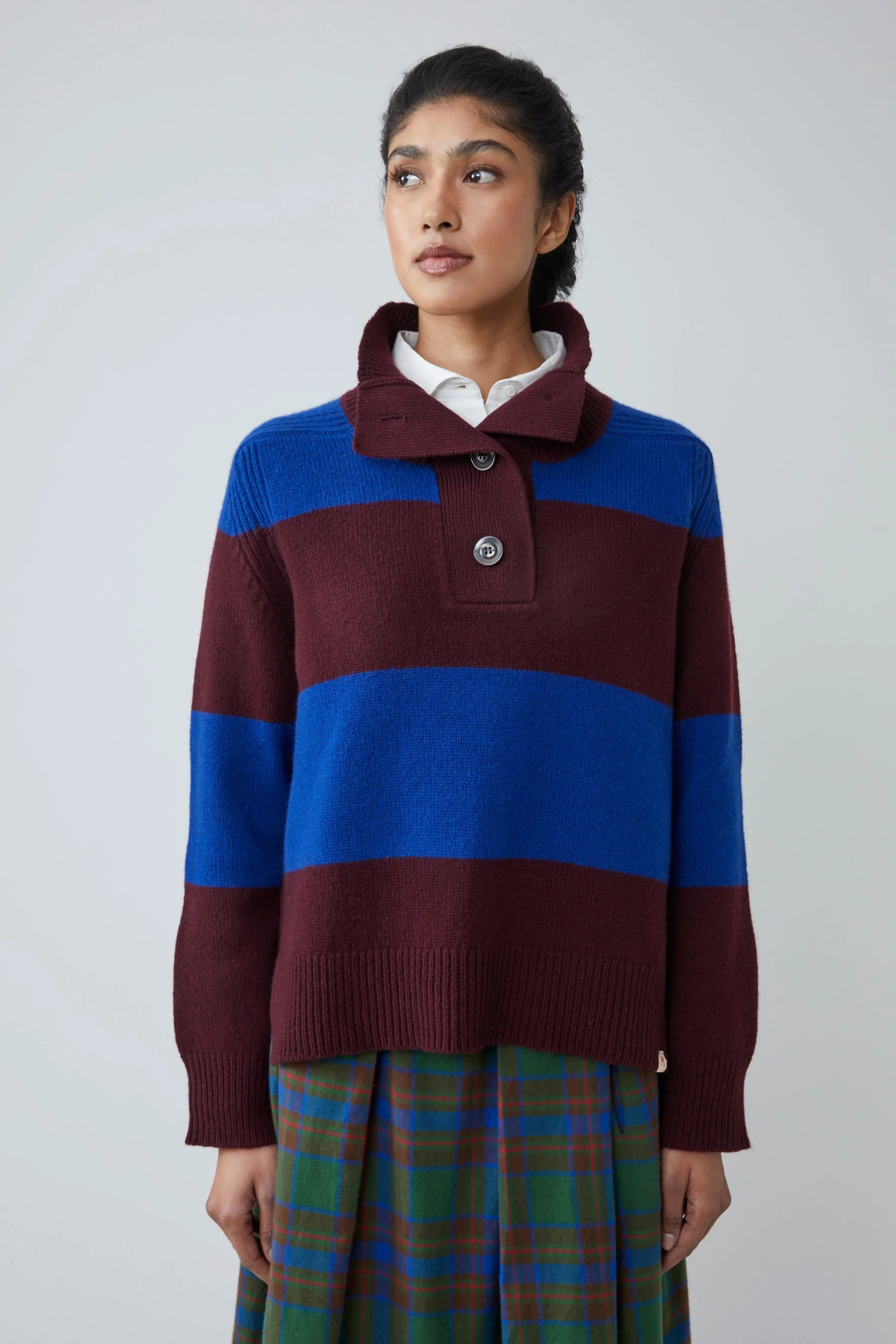 Pull Gregor N°210 Stripes Fig - Moismont