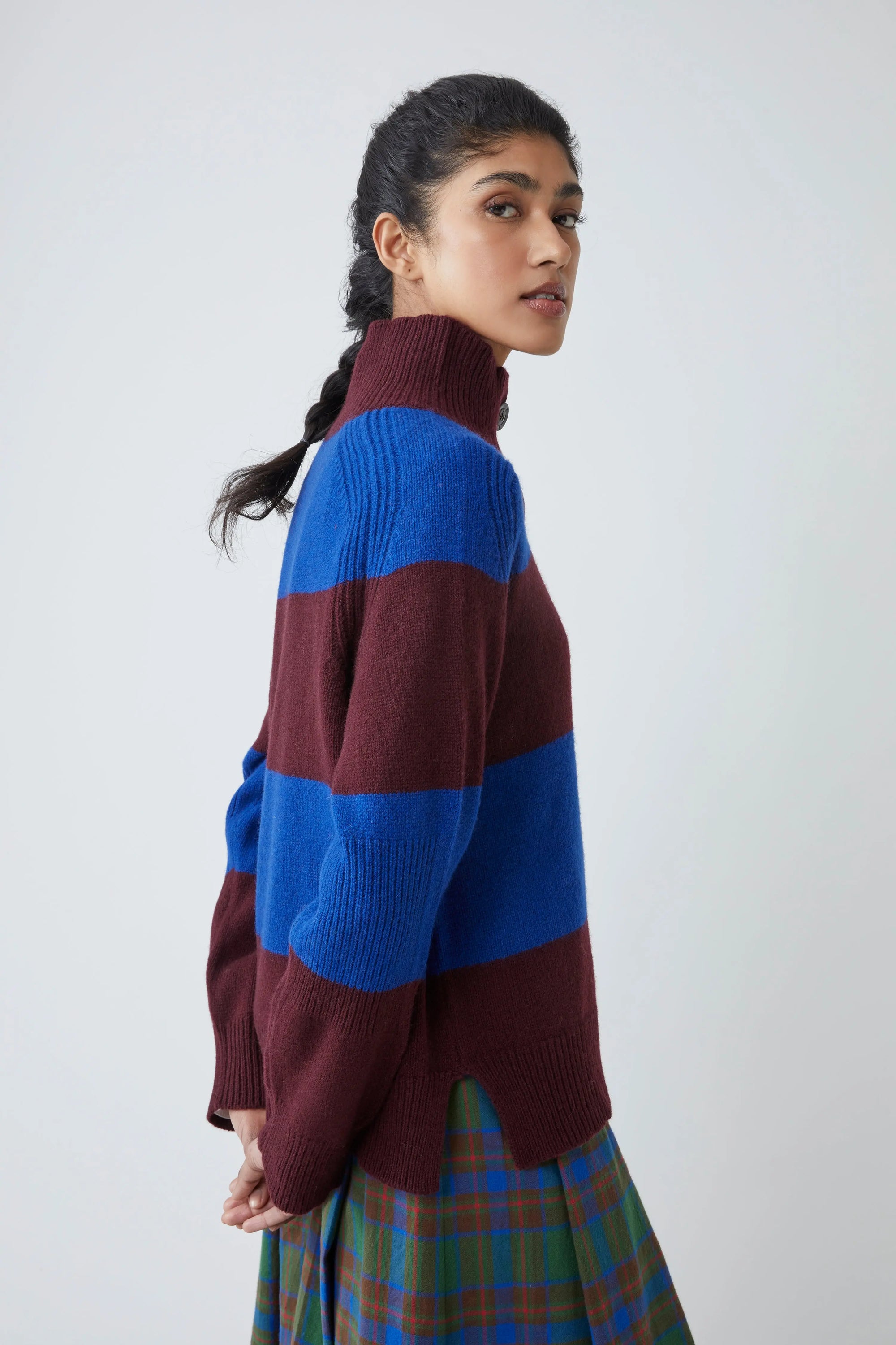 Pull Gregor N°210 Stripes Fig - Moismont