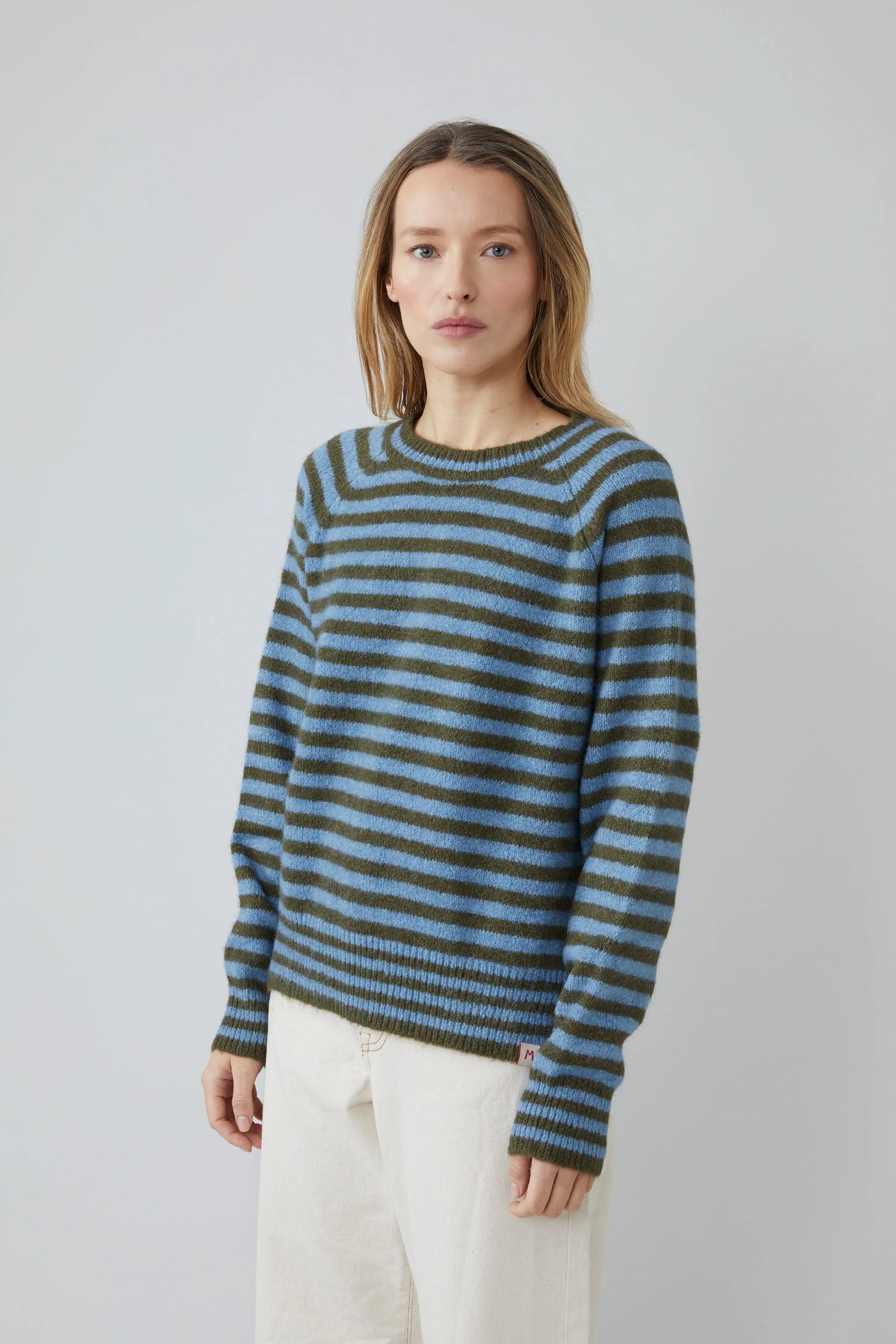 Pull Helena N°214 Stripes Hunter Green - Moismont