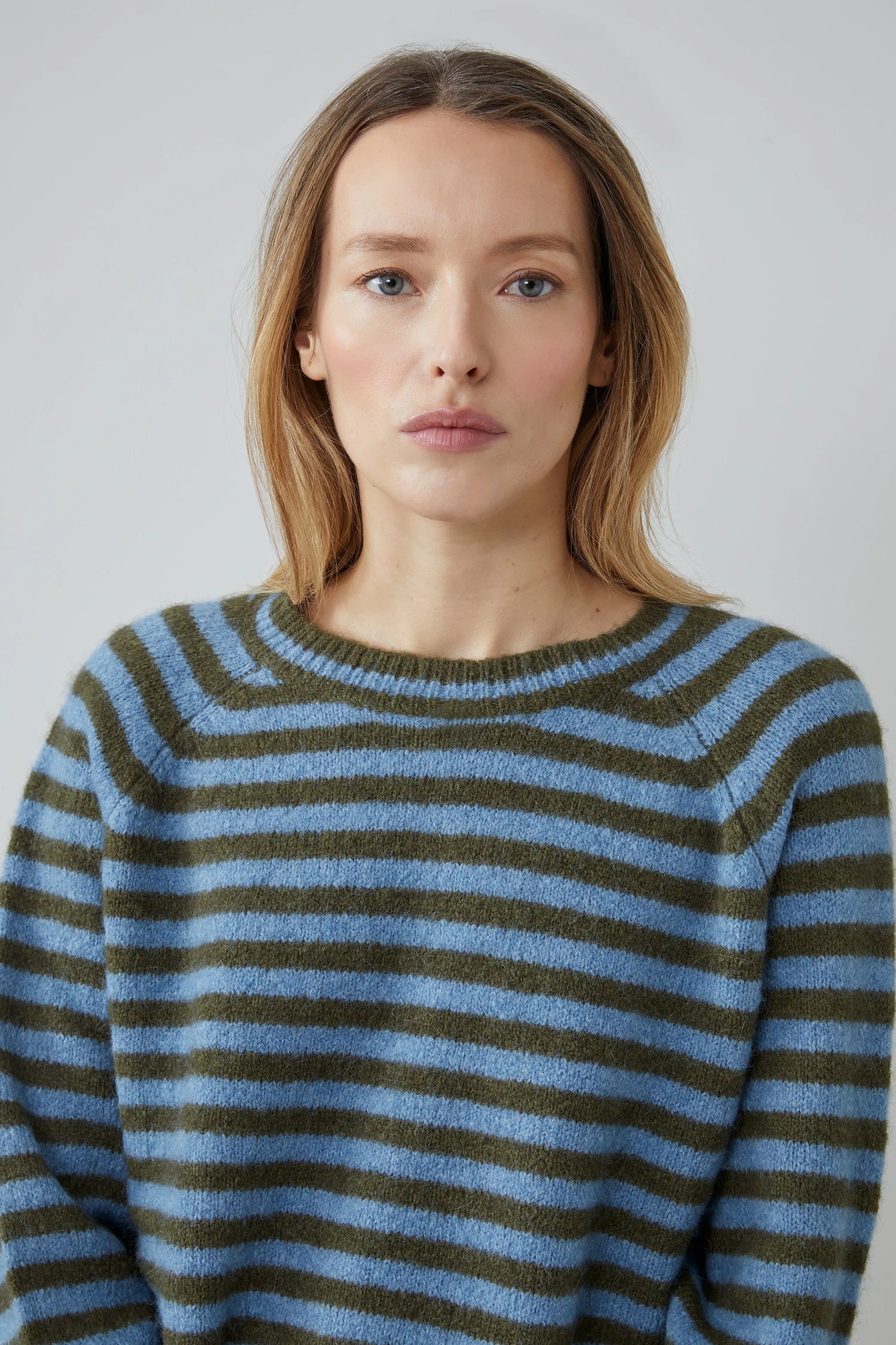Pull Helena N°214 Stripes Hunter Green - Moismont