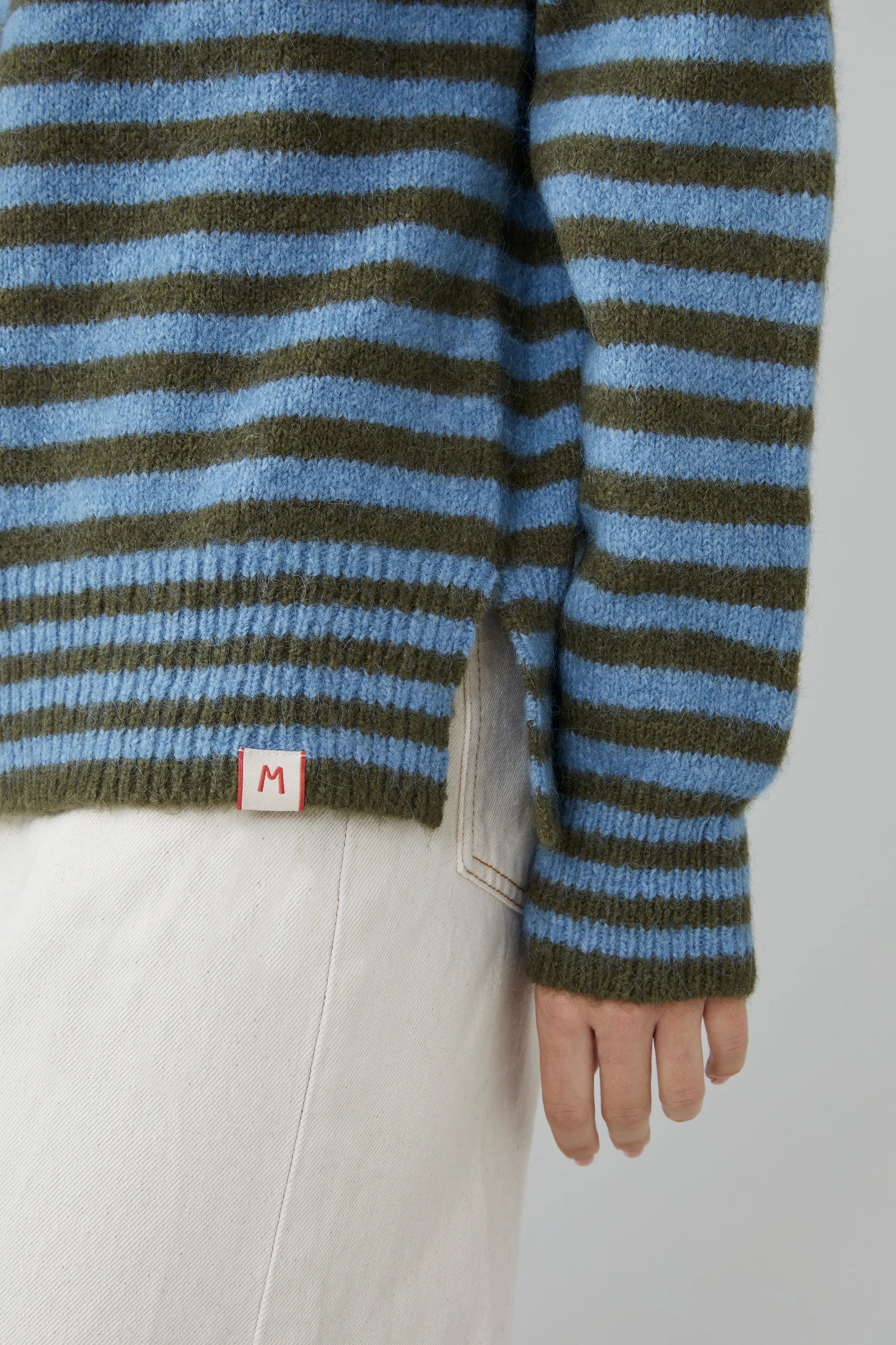 Pull Helena N°214 Stripes Hunter Green - Moismont