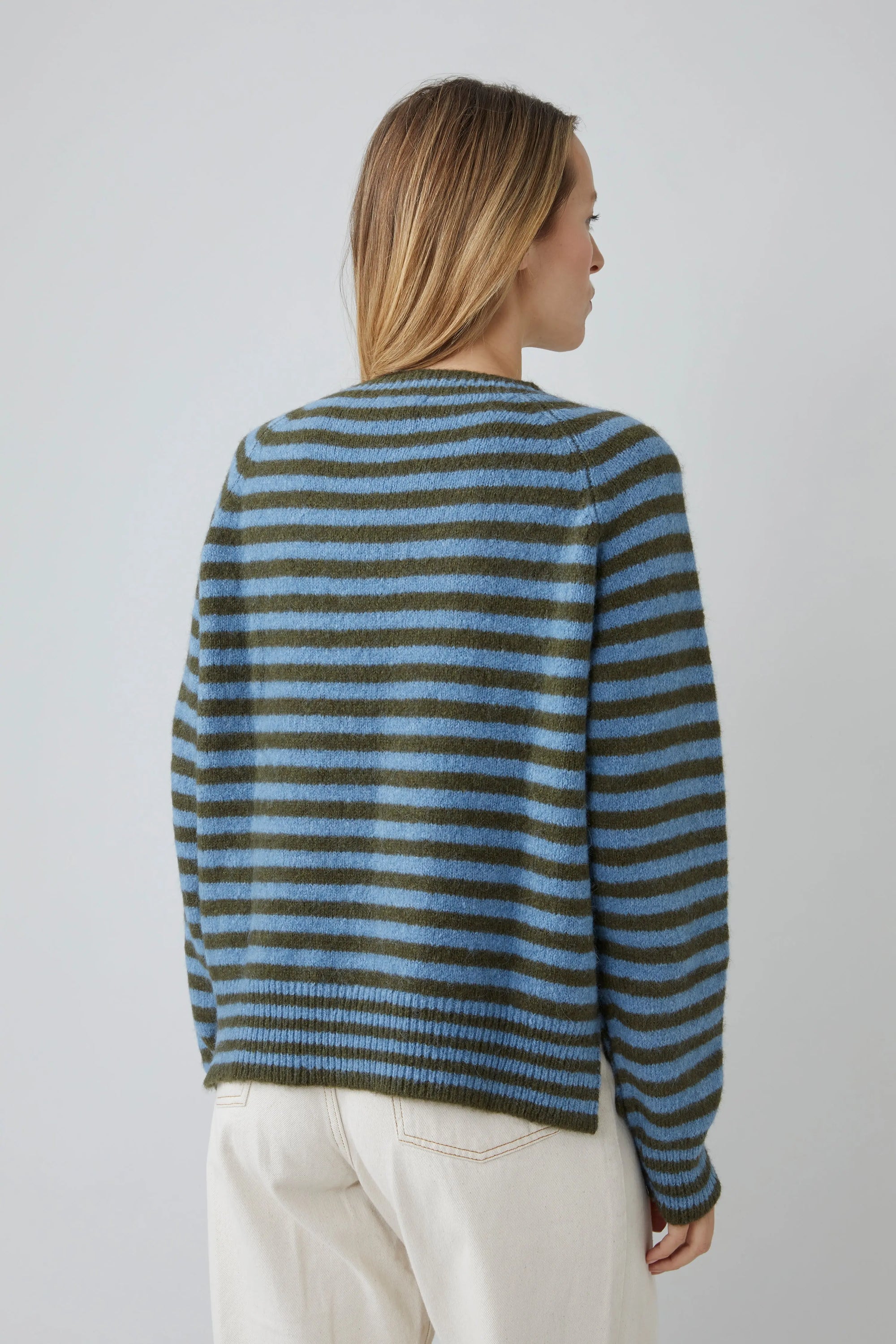 Pull Helena N°214 Stripes Hunter Green - Moismont
