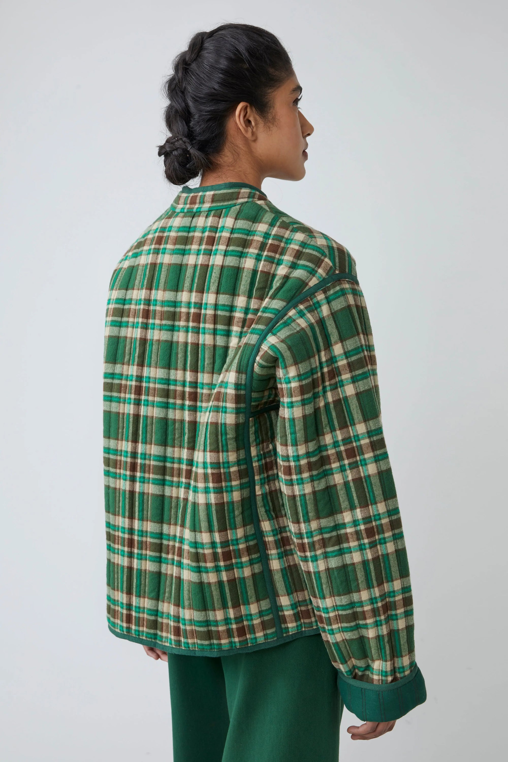 Veste Marilyn N°814 Checks Oxford green - Moismont