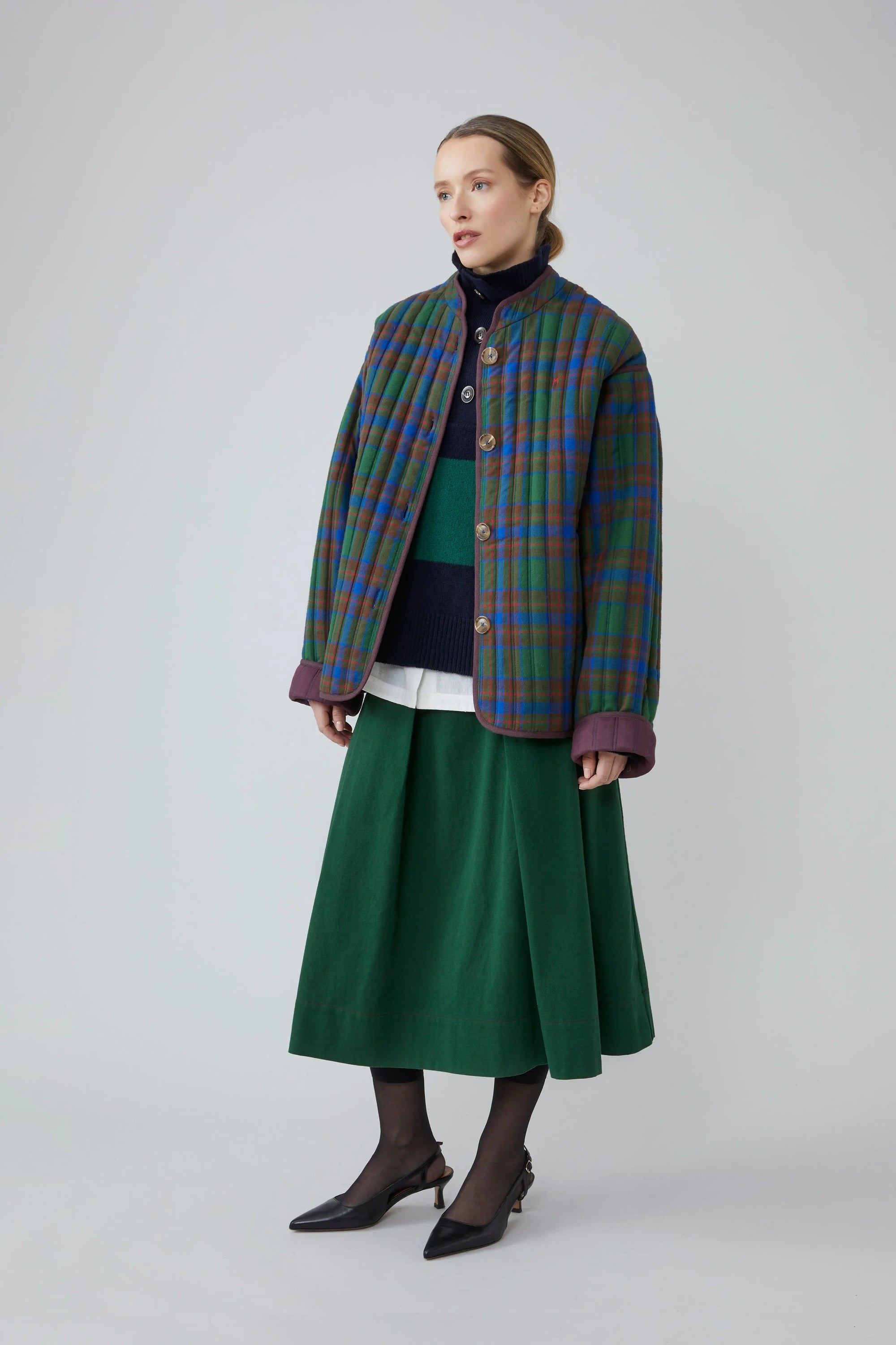 Veste Marilyn N°814 Checks Royal Blue - Moismont