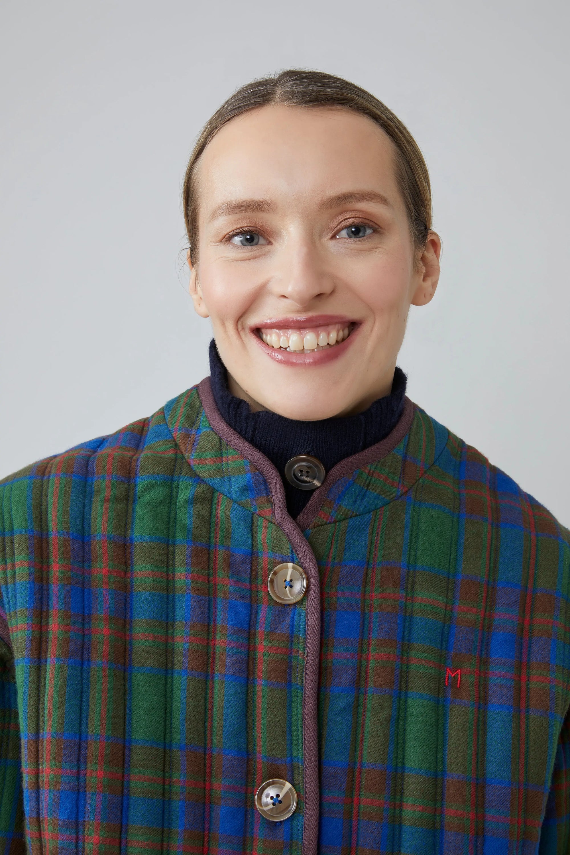 Veste Marilyn N°814 Checks Royal Blue - Moismont