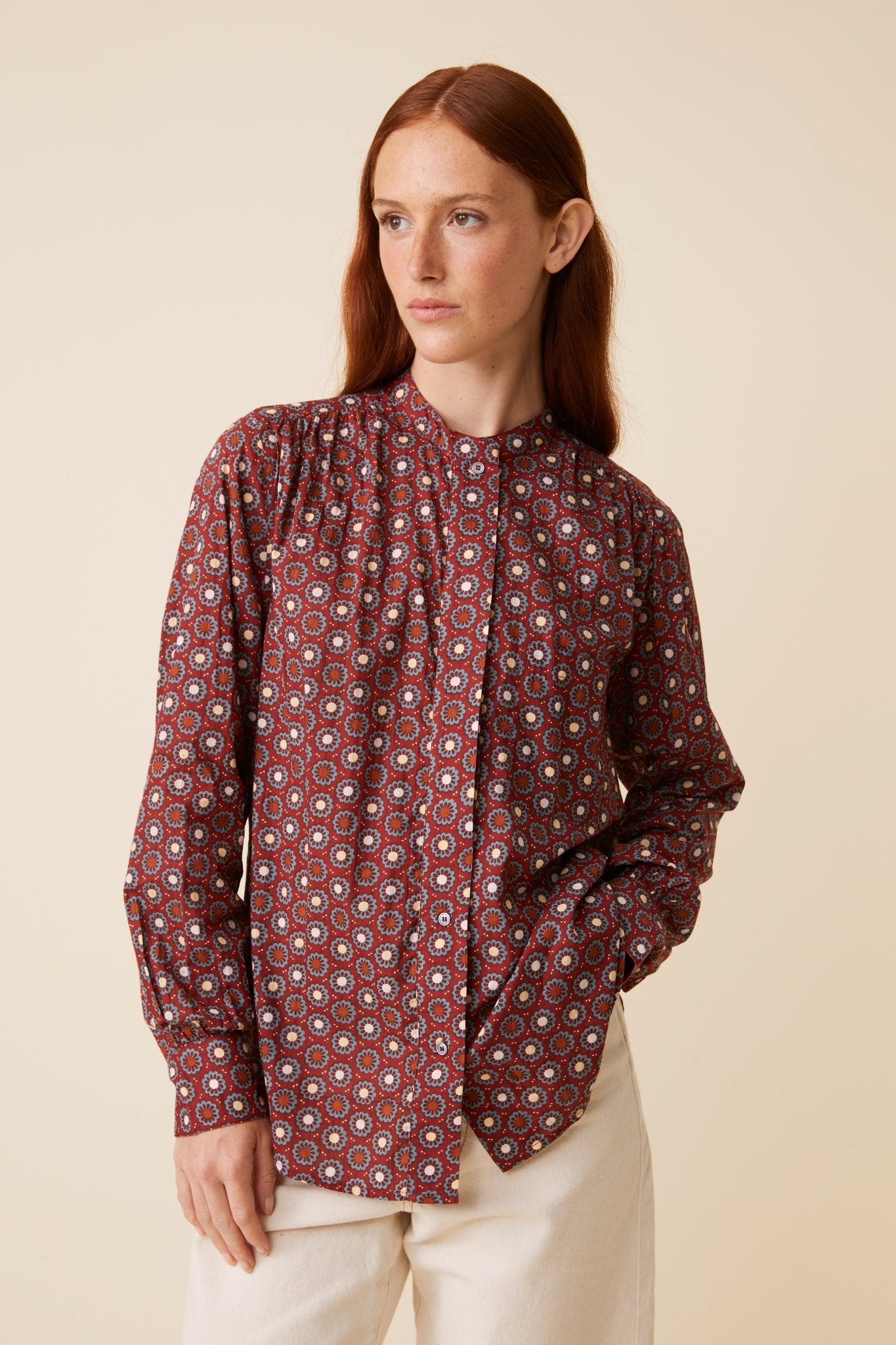 Chemise Lucia N°729 Daisy Red Wine - Moismont