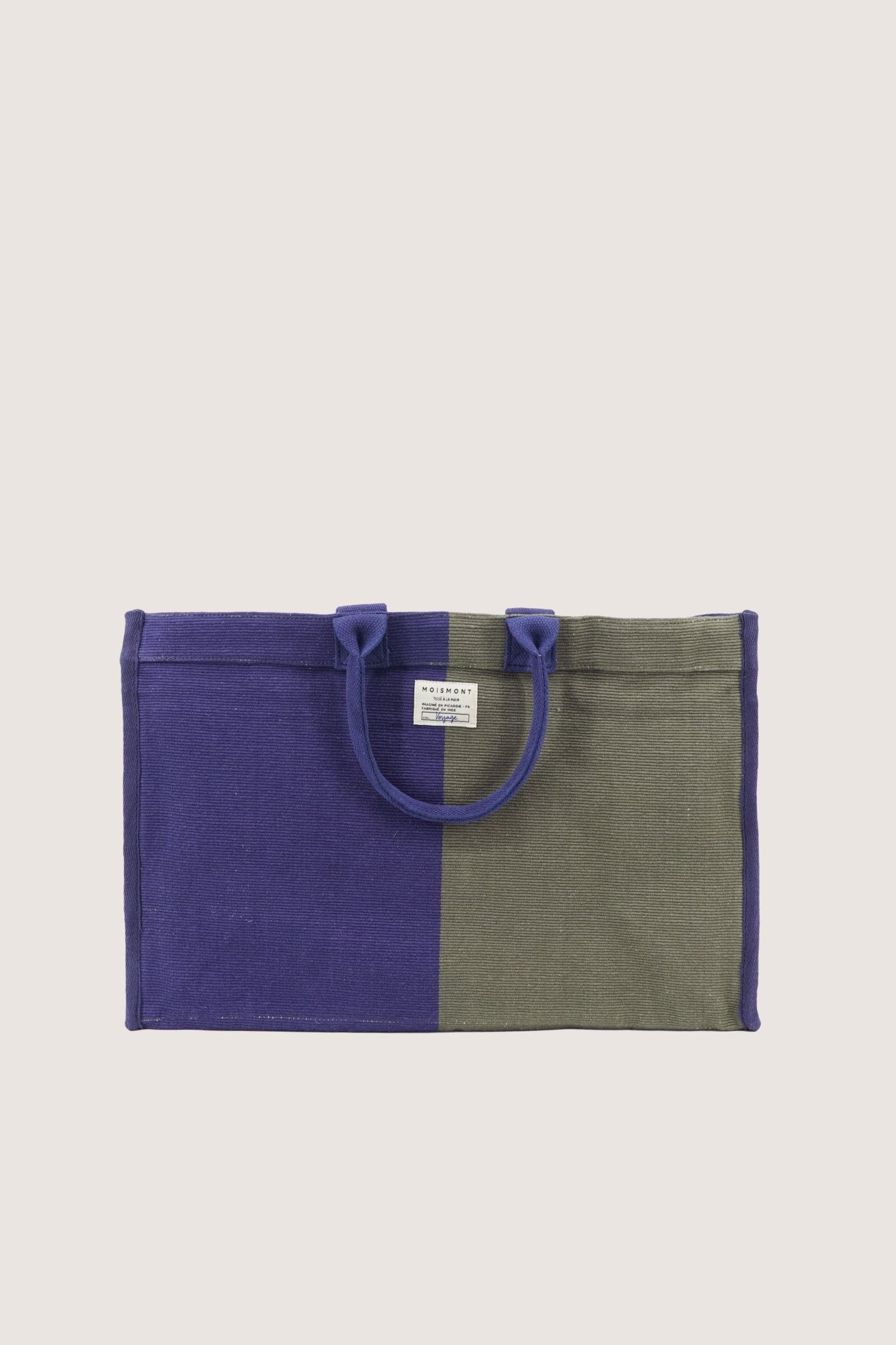 Sac Cabas N°39 Block Khaki/Ink Blue - Moismont