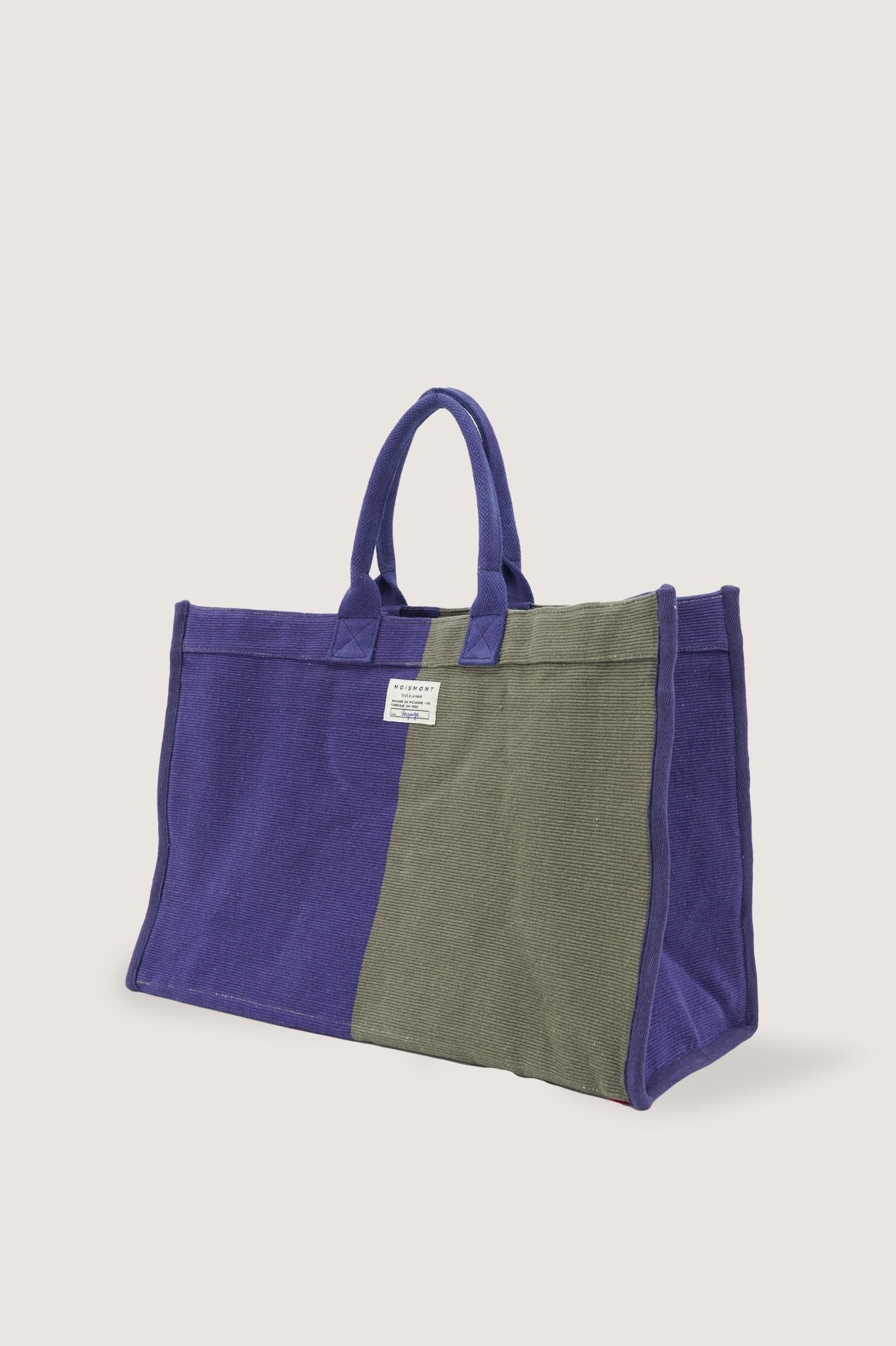 Sac Cabas N°39 Block Khaki/Ink Blue - Moismont